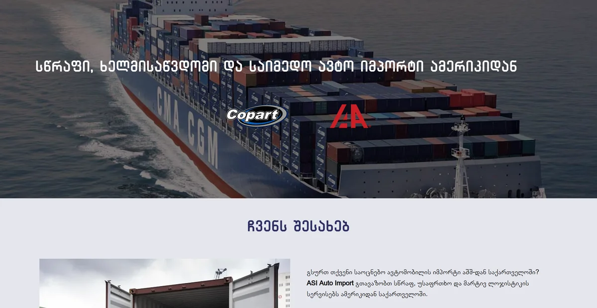 ASI - Car Import Service — project screenshot