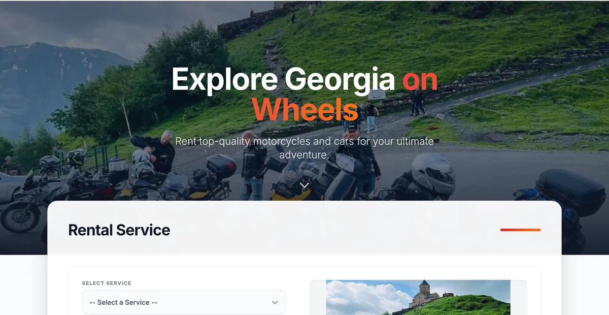 Motorent - Car Rental Site — project screenshot